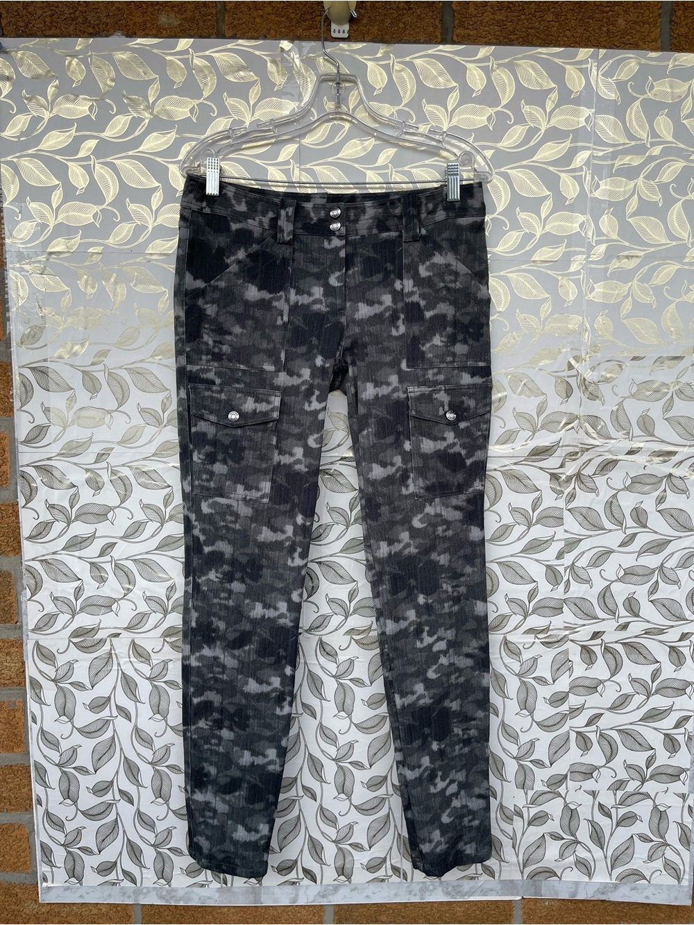 Anatomie Gray Camouflage Cargo Pants Utility Stretch Vintage Style Size 32/M